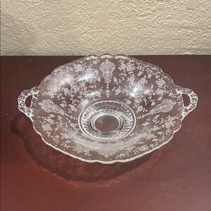 Vintage Cambridge Glass “Rosepoint” Dish